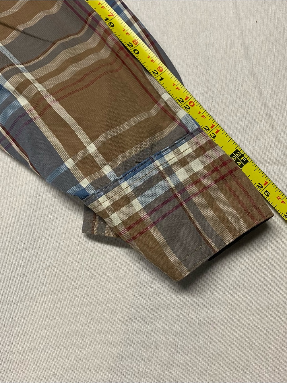 Columbia Brown and Blue Plaid Long Sleeve Shirt - Picture 4 of 5
